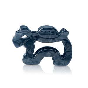 Pince à cheveux en acétate en forme de chiot, blanche et noire, pour femmes, usage quotidien - Product Image 5