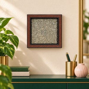 Plaque rectangulaire sculptée en pyrite naturelle, Feng Shui Chakra, cadeau d'affaires du Maharashtra - Product Image 2