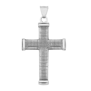 High Quality Christian Mens Punk Religious Pendant Stainless Steel Antique Silver Plated Jesus Cross Fine Necklace Pendant - Product Image 5