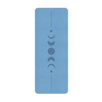 Tapis de yoga de gymnastique en cuir PU de 6mm d'épaisseur gravé au laser personnalisé et écologique avec fonction antidérapante Tapis de fitness en caoutchouc naturel