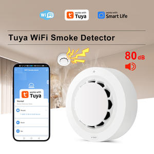 Détecteur de fumée intelligent Tuya WiFi/Zigbee avec contrôle à distance via application - Capteur de fumée sans fil pour la détection d'incendie, liaison intelligente, réduction des pertes - Product Image 1
