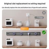 Hot Home Wall Mount Power Strip Adaptateur de prise amovible 3 prises Appareils de voie d'alimentation Prise de voie électrique universelle