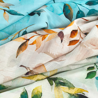 Tissu tissé 100% rayonne slub imprimé uni, vente en gros, 30s 45s, tissu viscose filé floral personnalisé pour robe, chemise, été
