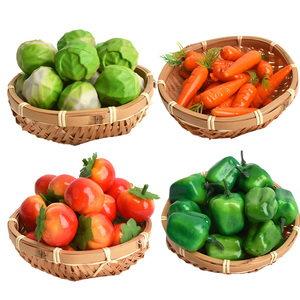 Mini Frutas y Verduras Artificiales, Juguete de Cocina y Decoración para Fiestas en Casa, Hechas de Espuma Resistente para Niños y Adultos - Product Image 1