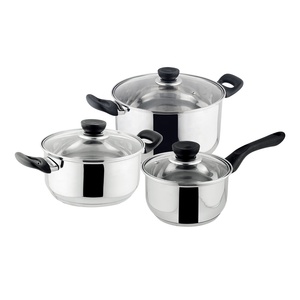Straight Shape Stainless Steel <strong>Cookware</strong> <strong>Induction</strong> Cooking Pot Set - Product Image 1