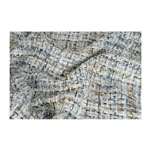 Tela Tweed de Primera Calidad Hecha en Corea, Mezcla de Lana Bouclé Blanca y Oliva, Tejido Texturizado, OEM y ODM, Tela Textil Tejida Personalizada - Product Image 3