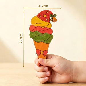 ชุดวาดภาพไอศกรีม DIY ลายไม่ซ้ำกัน ขนาด 7 ซม. ทำจากไม้ธรรมชาติ สีธรรมชาติ สำหรับ<span class=keywords><strong>เด็ก</strong></span><span class=keywords><strong>อนุบาล</strong></span> ของเล่นเสริมพัฒนาการสำหรับ<span class=keywords><strong>เด็ก</strong></span> - Product Image 5