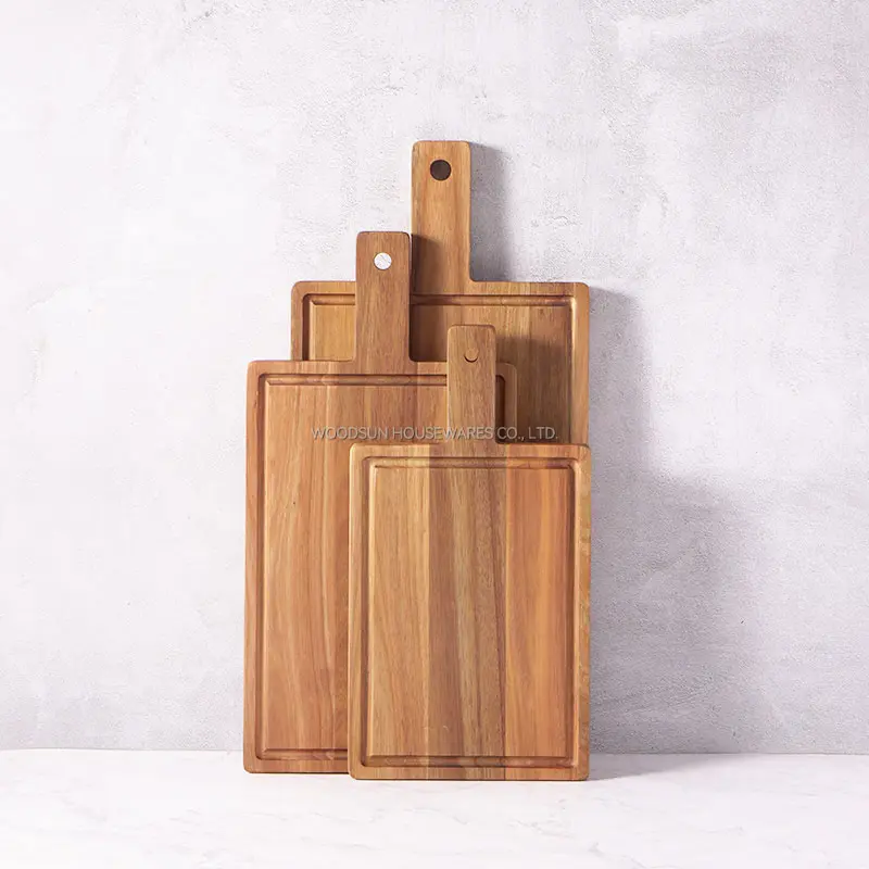 Woodsun Factory Holz schneide Schneide brett Serviert ablett Holz Charc uterie Boards Set