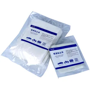 KILINE Quarter Fold Knitted Dust Wipes Sticky Car Paint Cloths Tack Rag Bleached White Polyester Tack Cloth For Automotive Paint