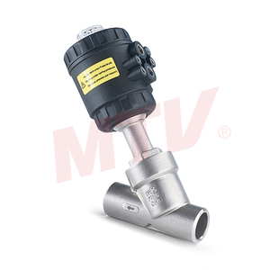 Thép không gỉ điều khiển không khí khí nén nhựa thiết bị truyền động khí nén góc ghế van điều khiển van tri-kẹp kết nối - Product Image 4