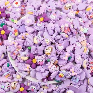 100 pièces dessin animé couleur série aléatoire mixte résine charme pour bricolage accessoires décoratifs - Product Image 2