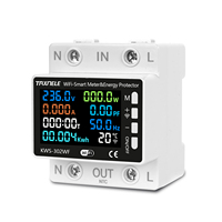 Interrupteur intelligent WIFI Tuya 63A, disjoncteur, compteur d'énergie, mesure de la puissance en kWh, minuterie, relais, contrôle à distance, protection contre les surtensions, Smart Life