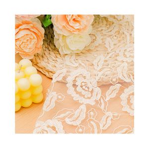 Francés puro caro multicolor plano bordado Color bordado tul tela adecuada para mujer ropa de noche tela - Product Image 2