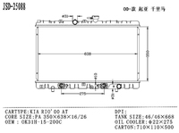Nouveau radiateur en aluminium brasé pour RIO 2000-2005 1.3L Garantie 12 mois OE 0K31H-15-200C Fournisseur de système de refroidissement complet Winsee