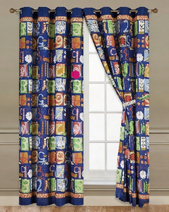 Lot de 2 <span class=keywords><strong>rideaux</strong></span> imprimés en microfibre <span class=keywords><strong>pour</strong></span> enfants/adolescents - Voilage doux en microfibre imprimé multicolore avec œillets <span class=keywords><strong>pour</strong></span> enfants - Product Image 5