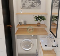 Villa moderne de 56 m² à 2 étages, 2 chambres, 1 salle de bain, système de panneaux en béton léger, maison modulaire au Brésil