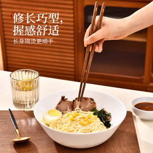 Chicken Wing Wood Chopsticks Round Solid Wood Unpainted Heat Resistant One Per Person Home Use Ideal Lucky Cat Design Mixed - Product Image 2