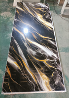 Panneau mural auto-adhésif en marbre UV 4*8FT, sans formaldéhyde E0, résistant aux taches