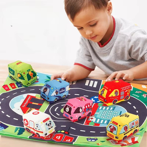 Soft Car <b>Toy</b> Set with Play Mat and 9pcs Vehicle <b>for</b> 1 Year Old Baby <b>Toys</b> 12-18 Months <b>Toddlers</b> Car <b>Boys</b> and Girls - Product Image 1