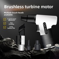 Ventilateur turbo portatif 130k, petit souffleur puissant, batterie lithium rechargeable, ventilateur portable haute vitesse avec fonctionnement silencieux