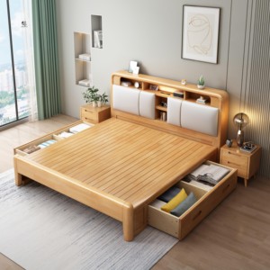 Muebles de dormitorio de diseño moderno, cama tapizada de madera, fabricada en fábrica, precio bajo, personalizable, nuevo estilo, gran stock, lista para enviar. - Product Image 5