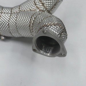 Collecteur d'échappement catalyseur haute performance avec bouclier thermique pour Audi S4 B9 3.0T en acier inoxydable 304 - Product Image 6