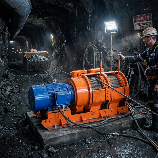 Professional Mining Scraper Winch with Powerful Haulage Drum for Underground Use