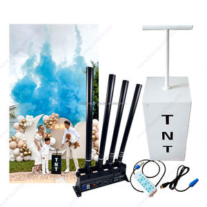 صبي فتاة تي إن تي الدخان الطفل بخاخ إلكتروني مسحوق حلويات مدفع أربعة أنابيب الكشف عن الجنس لحفلات الزفاف في الهواء الطلق والألعاب النارية الحزب - Product Image 2