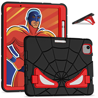 Étui robuste et résistant pour iPad Air 11 M3 2025 M2 2024 avec béquille, bandoulière, porte-stylo, design de dessin animé pour enfants