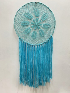 Attrape-Rêves Moutarde Art Déco Fait à la Main Coton Naturel Durable pour Artisanat de Bureau à Domicile pour le Ramadan Diwali Occasions - Product Image 2