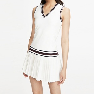Faldas de Tenis de Nailon al por Mayor para Mujer, de Secado Rápido, para Yoga, Fitness y Actividades al Aire Libre, con Logotipo Personalizado, Vestido Deportivo Blanco Sexy - Product Image 4