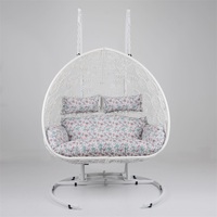 Chaise balançoire moderne pour patio extérieur avec cadre en acier et rotin pour salon et jardin Meubles d'extérieur en gros