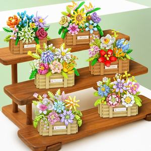 Set de 783 Piezas de Bloques de Construcción de Micro Flores, Ramo Artificial DIY, Ladrillos de Construcción de Modelos, Juguete para Decoración <span class=keywords><strong>del</strong></span> <span class=keywords><strong>Hogar</strong></span> y Colección - Product Image 4