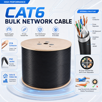 Câble réseau Ethernet extérieur Cat6 UTP multibrins 305m CCA 23AWG étanche RJ45 pour la communication