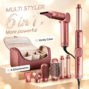 <span class=keywords><strong>Spazzola</strong></span> Styler ad Aria Pieghevole ad Alta Velocità 110.000 RPM con Motore DC, Ioni Negativi 200M, Kit Multistyle per Capelli con Arricciatura Automatica Coanda - Product Image 1
