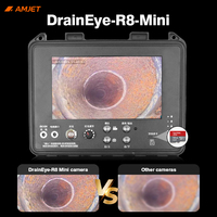 Caméra d'inspection des égouts AMJET R13-MAX 360 avec localisateur, résolution 1080P, 13 pouces, pour plombiers