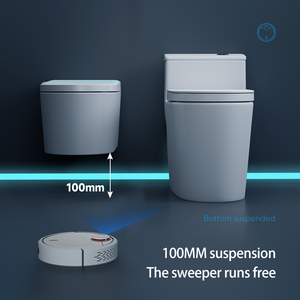 WC intelligent suspendu mural électrique automatique flottant pour hôtel, bidet intégré - Product Image 2