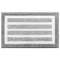 Tapis de salle de bain en polaire Cake Fleece, rectangulaire, rayé, antidérapant, absorbant, pour la maison