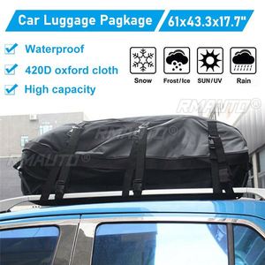 Sac de toit de voiture 155x110x45cm en Oxford 420D, sac de rangement étanche pour bagages de toit, sac de voyage étanche pour SUV et voitures - Product Image 1