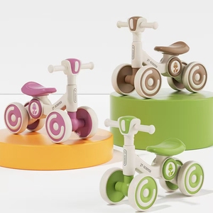 Coches de juguete para niños de 1 a 6 años, sin pedales, con 4 ruedas, accionados con el pie, para exteriores, patinete de equilibrio para niños - Product Image 5