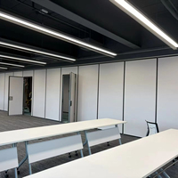 Cloison mobile pliante en MDF avec cadre en alliage d'aluminium - Panneau mural flexible coulissant pour galerie d'art et espace de bureau