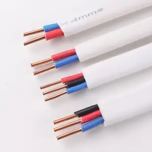 Home Improvement White 2 3 core Copper Wire And Cable Bvvb 2 1/ 1.5/ 2.5/ 4/ 6 Mm power Cables And Wire electric wire