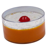 Stock de boîte à desserts tiramisu ronde transparente de qualité alimentaire avec couvercles