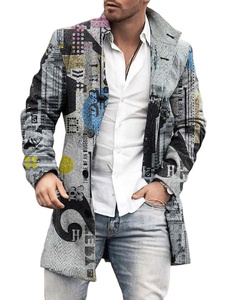 Nuovo soprabito Casual lungo monopetto da <span class=keywords><strong>uomo</strong></span> con motivo a quadri <span class=keywords><strong>Trench</strong></span> elegante da indossare - Product Image 1