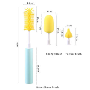 Nettoyeur de bouteille de lait électrique de haute qualité pour bébé avec brosse en silicone pour le nettoyage de bouteille d'eau brosse de bouteille en silicone à long manche - Product Image 6