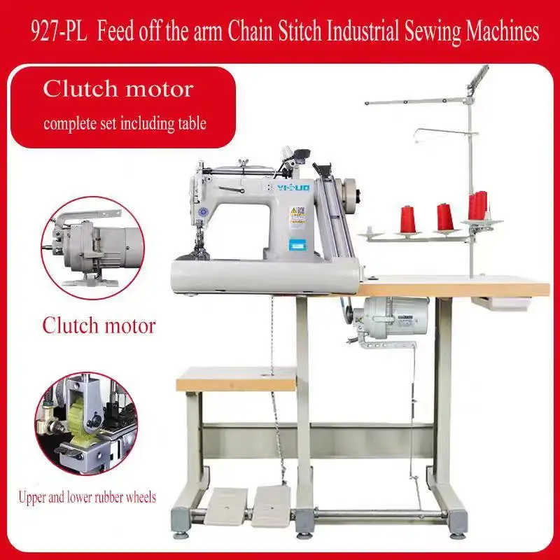 YS-927-PL High Speed Industrial Sewing Machine Jeans Single Puller Feed Arm Chain Stitch Flat-Bed New Adjustable Factories