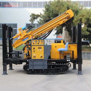 Machine <span class=keywords><strong>de</strong></span> forage mobile pneumatique sur chenilles en acier allié, alimentée au diesel, pour puits d'eau, 180 m - Product Image 1