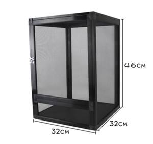 Klasik Tarz Çevre Dostu Alüminyum Tel Örgülü Sürüngen Yetiştirme Kafesi, Kare Plastik Tepsili ve Tel Çerçeveli Kutu Boyutları - Product Image 1