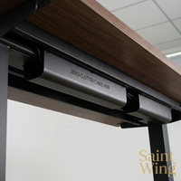 Structure de bureau debout à quatre pieds, double moteur, réglable en hauteur pour aménagement de bureau ouvert