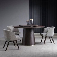 Chaise de salle à manger GEDO moderne, durable, confortable, avec dossier, base en bois massif et revêtement en cuir